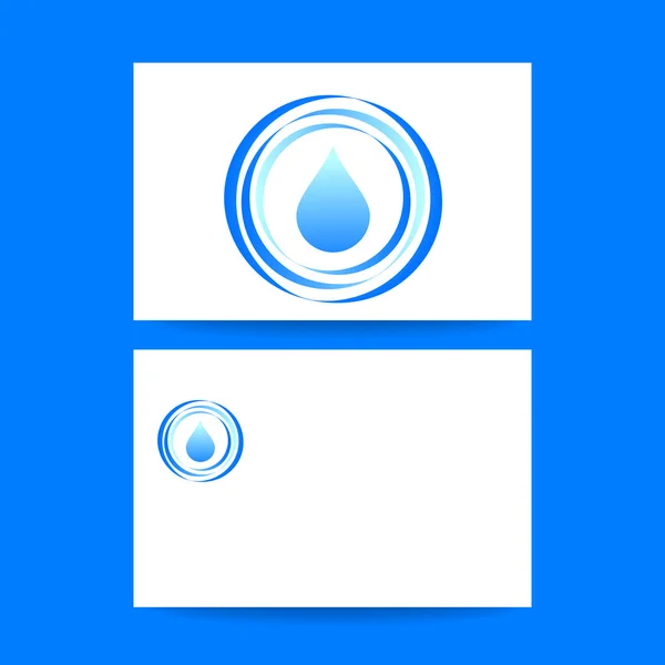 Aqua water drop template — Stock Vector