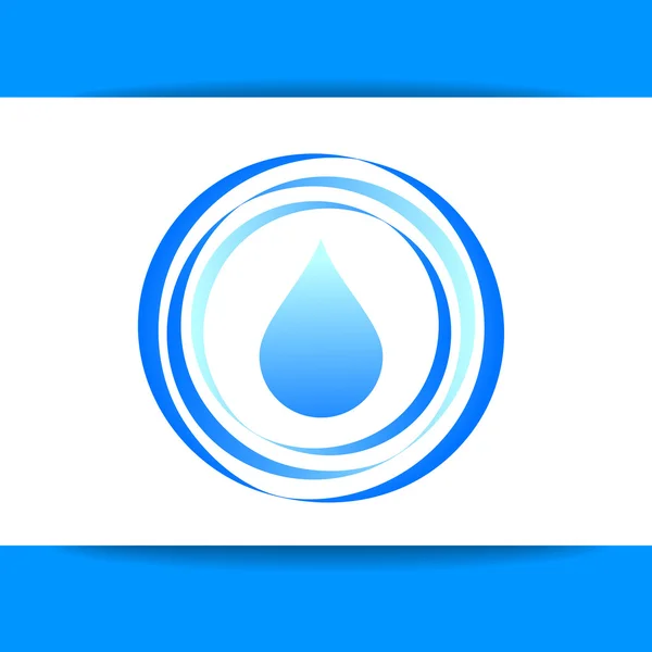 Aqua water drop sjabloon — Stockvector