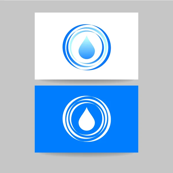 Aqua víz csepp sablon — Stock Vector