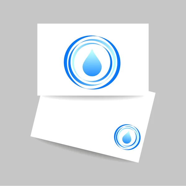 Aqua water drop sjabloon — Stockvector