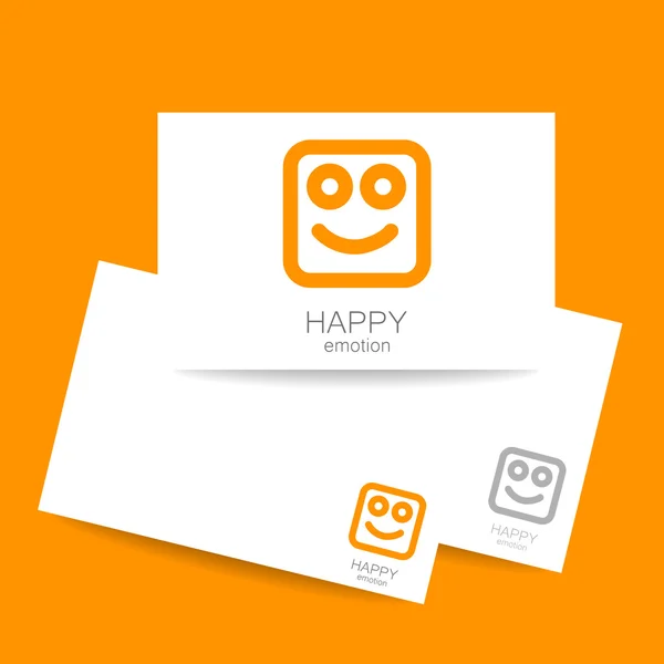 Happy emotion template — Stock Vector
