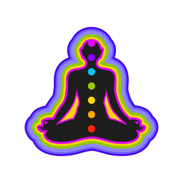 Modèle de chakra de yoga — Image vectorielle