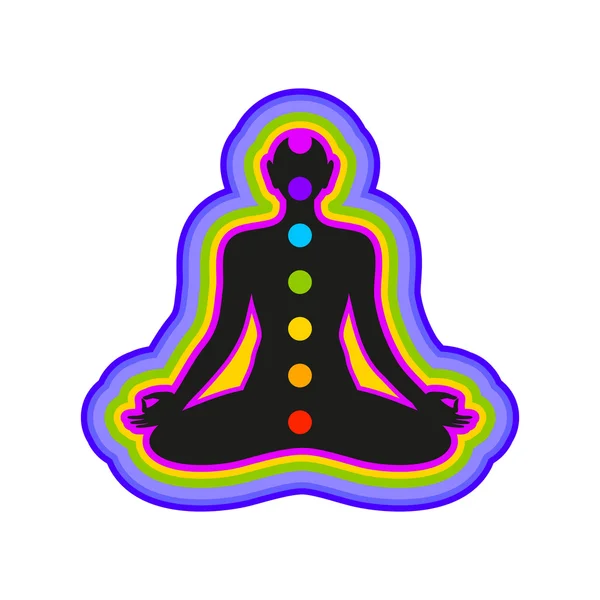 Plantilla de chakra de yoga — Archivo Imágenes Vectoriales