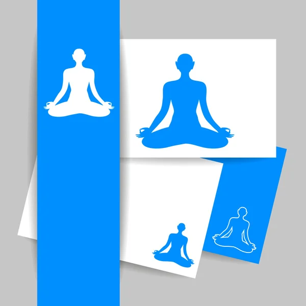 Yoga lotos teken sjabloon — Stockvector