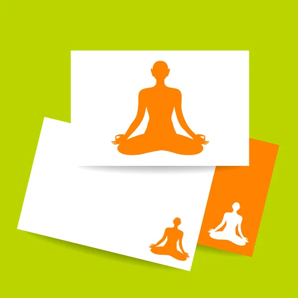 Yoga lotos segno modello — Vettoriale Stock