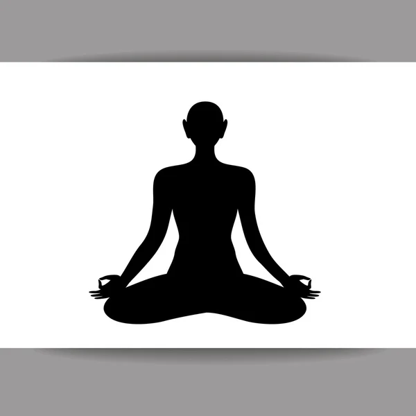 Plantilla de signo de lotos de yoga — Vector de stock