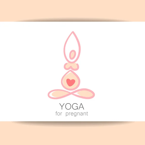 Yoga schwanger Vorlage — Stockvektor