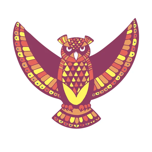 Owl bird template — Stock Vector