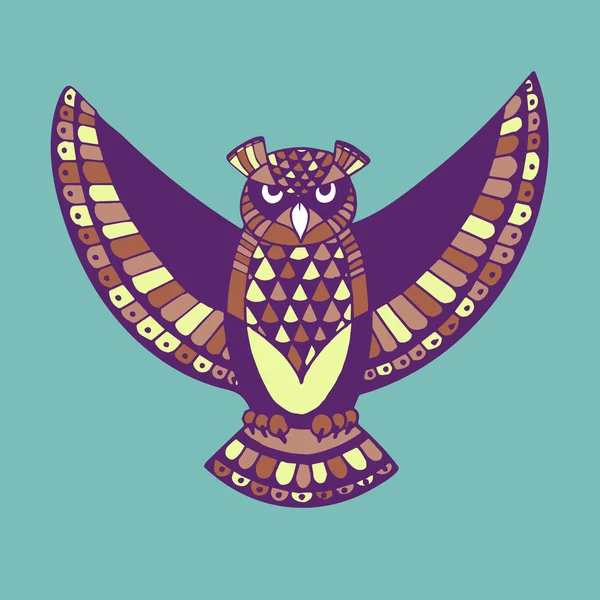 Сова птах шаблон — стоковий вектор