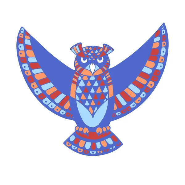 Gabarit oiseau hibou — Image vectorielle