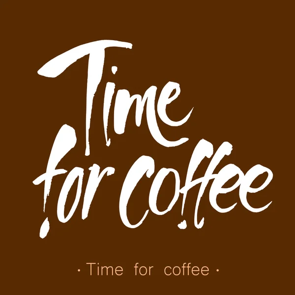 Kávé betűkkel ideje — Stock Vector