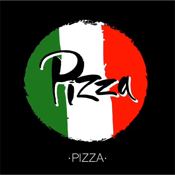 Шаблон букв пиццы — стоковый вектор