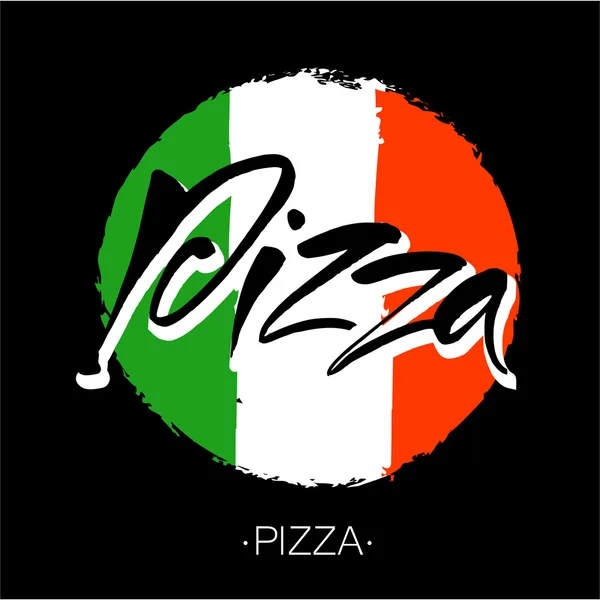 Plantilla de letras de pizza — Vector de stock