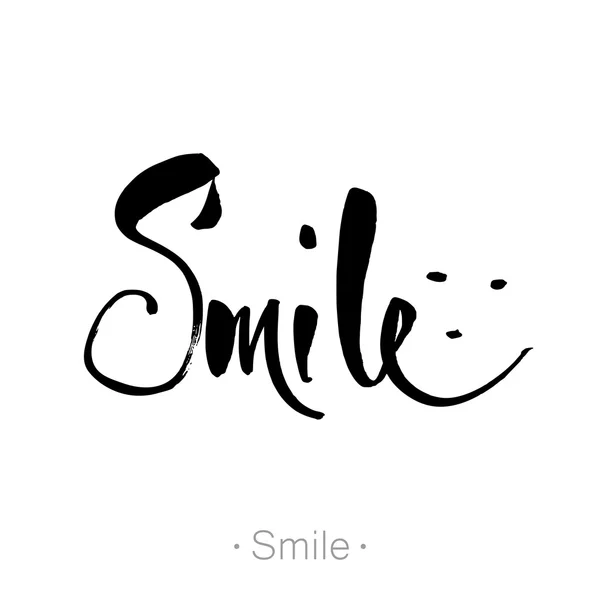 Lächeln Schriftzug Design — Stockvektor