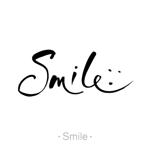 Smile lettering design — Stock Vector