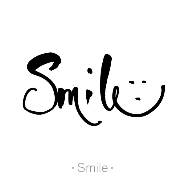 Smile lettering design — Stock Vector