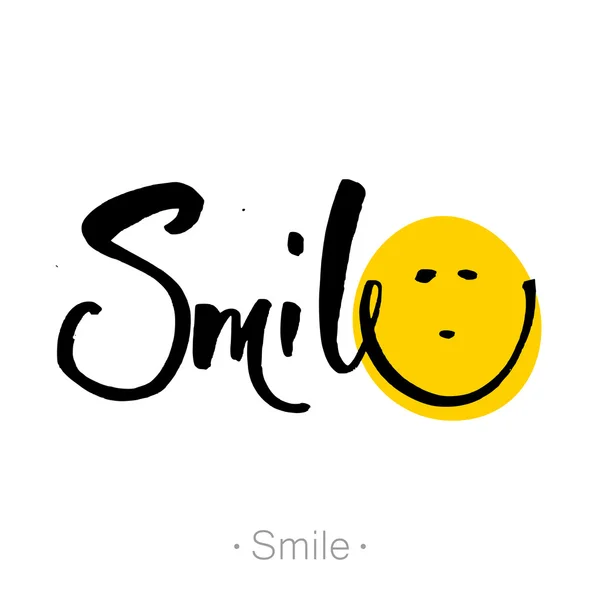 Γράμματα σχεδιασμός χαμόγελου — Διανυσματικό Αρχείο