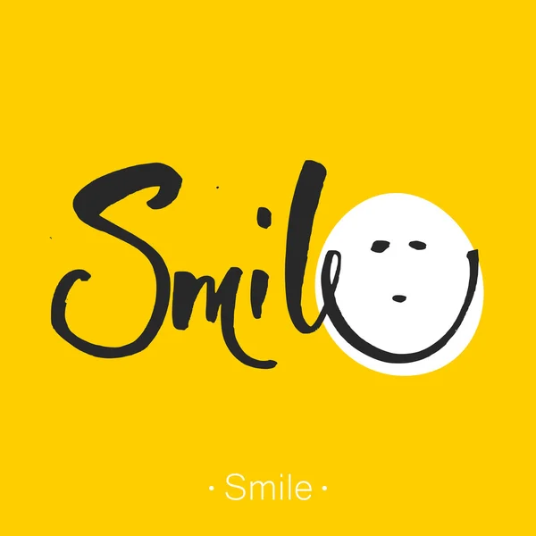 Smile lettering design — Stock Vector