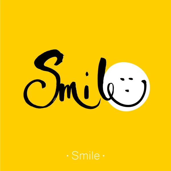 Γράμματα σχεδιασμός χαμόγελου — Διανυσματικό Αρχείο