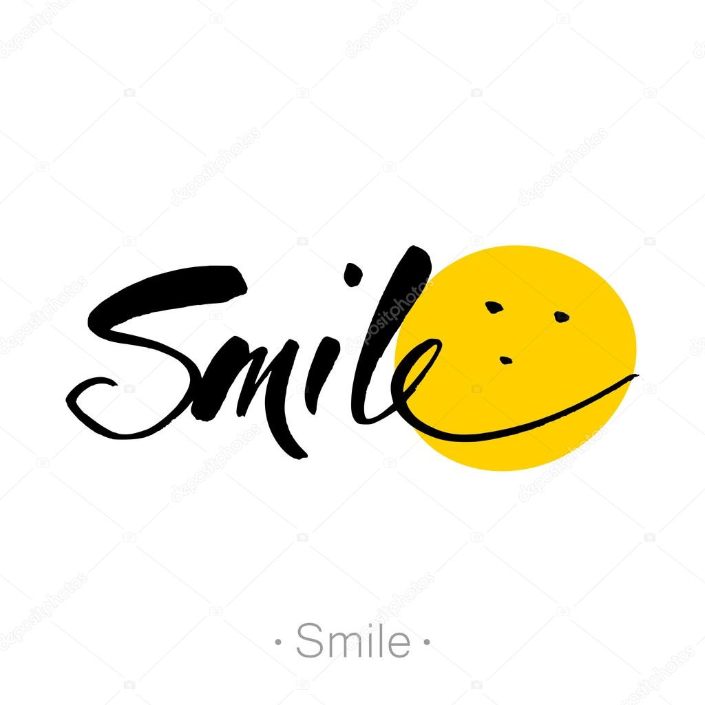 smile lettering design