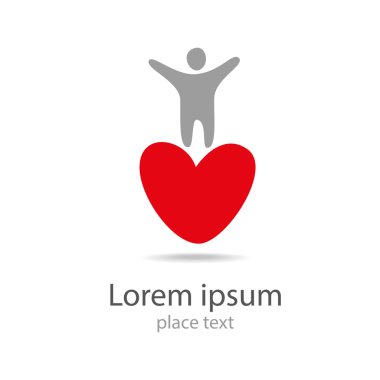 kalbi olan logo adam