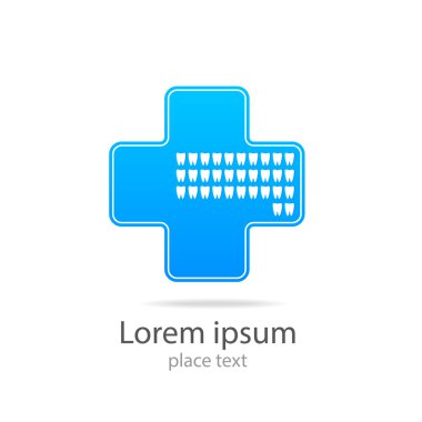 stomatology işareti. Diş Kliniği logo kavramı.