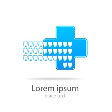 stomatology işareti. Diş Kliniği logo kavramı.