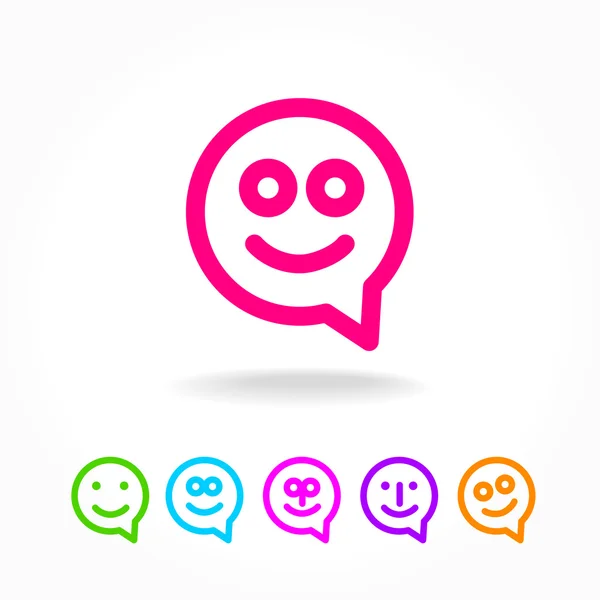 Happy glimlach tekstballon — Stockvector