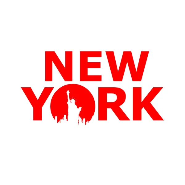 New york city skyline van silhouet. — Stockvector