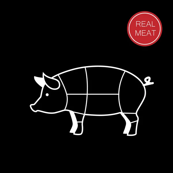 Carne real — Vector de stock