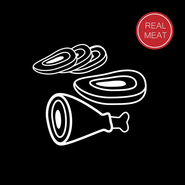 Real meat — Stock Vector