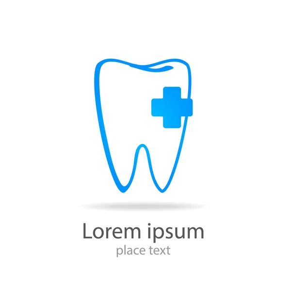 Signo de estomatología. Concepto de Logotipo Clínica Dental . — Vector de stock