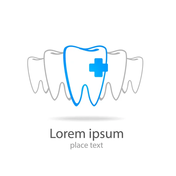 Znak, Stomatologia. koncepcja logo Klinika stomatologiczna. — Wektor stockowy