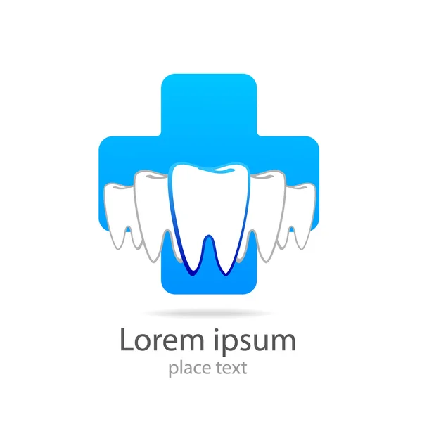 Signo de estomatología. Concepto de Logotipo Clínica Dental . — Vector de stock