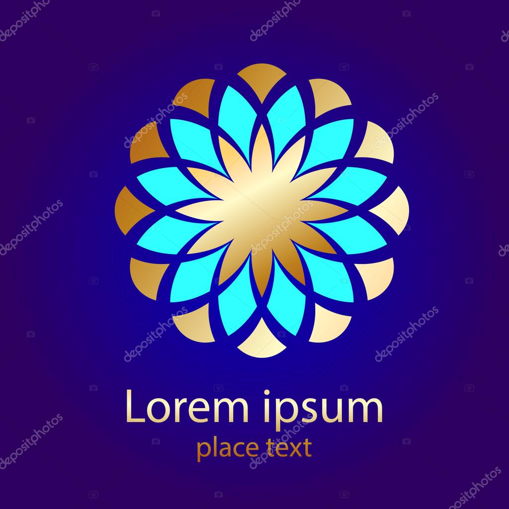 Arabic logo - template design. Luxury Arabic floral ornament.