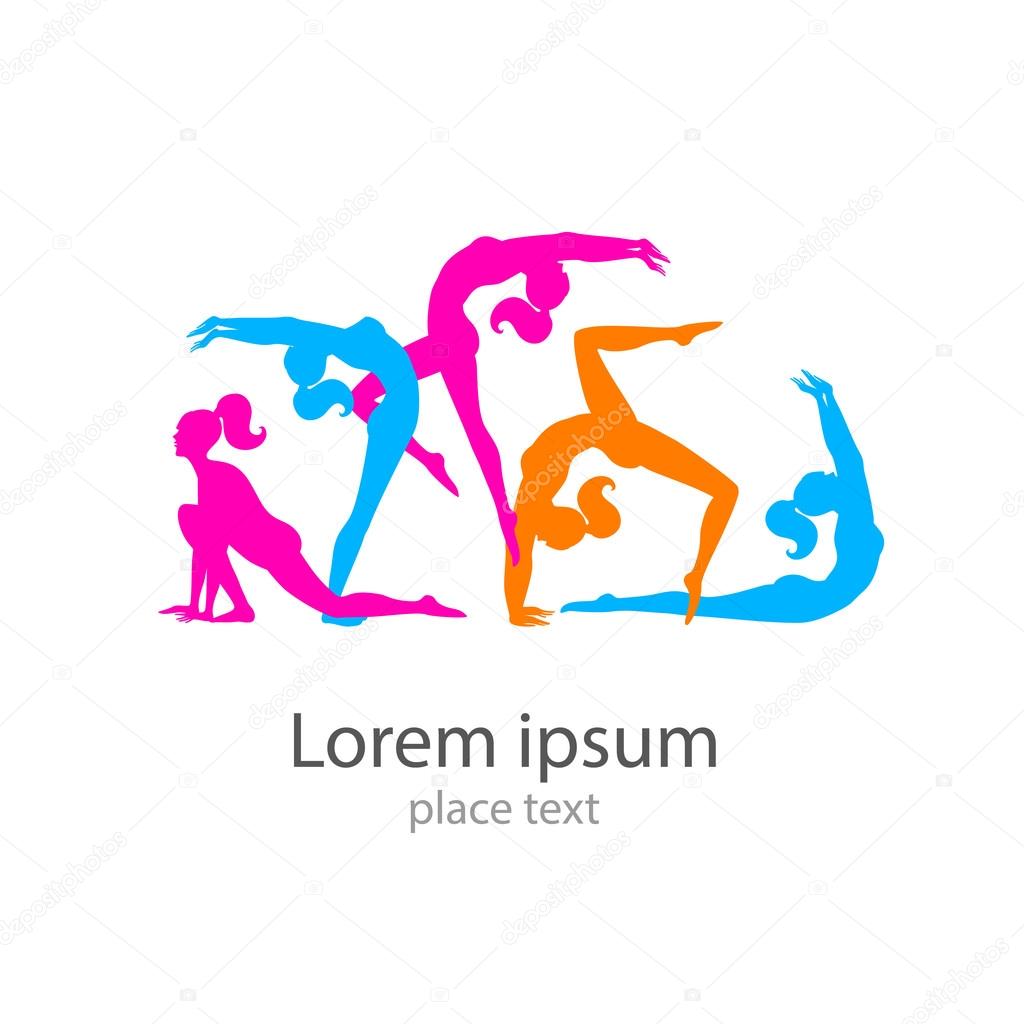 Female sports. Template logo. Fitness , Gym , Health & Beauty .