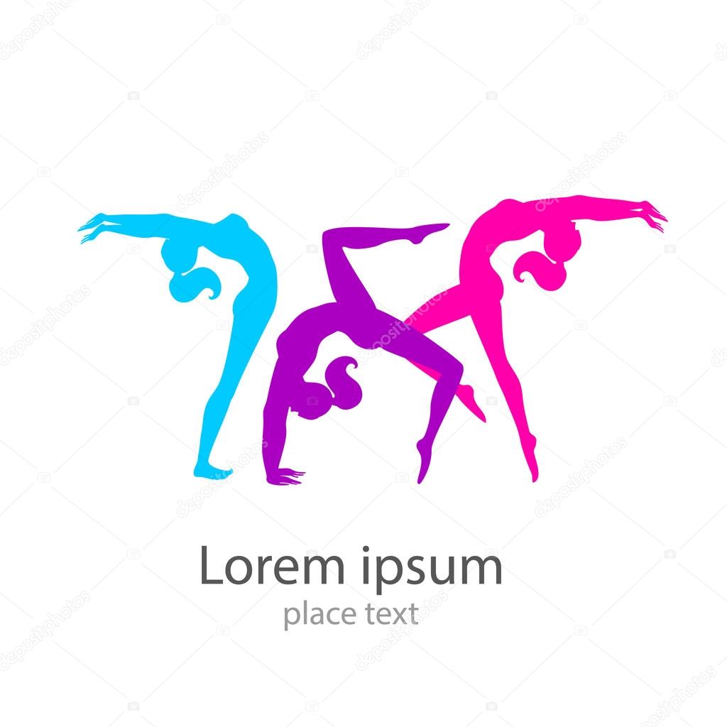 Logo Woman Sport Stock Vector C Antoshkaforever