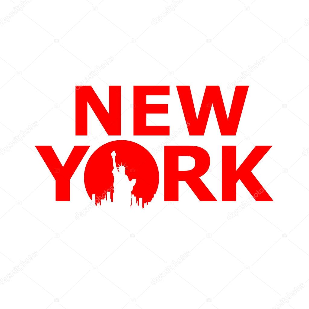 New York city skyline silhouette. Template for design.