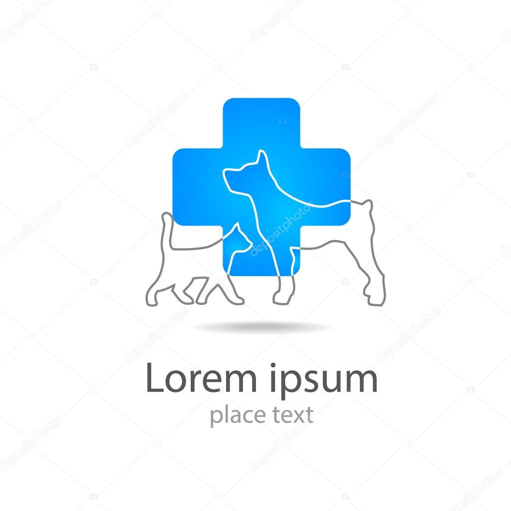 Veterinary medicine - logo design template for veterinary clinics.