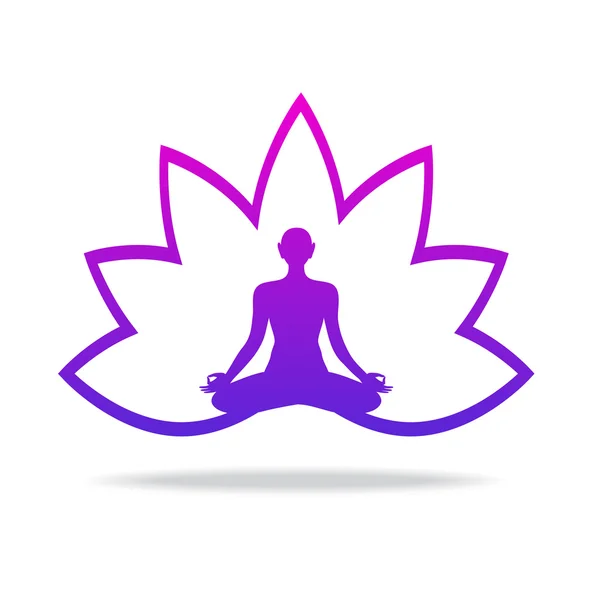 Logo yoga — Vettoriale Stock