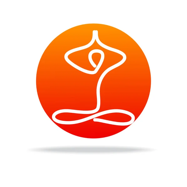 Logo yoga — Vettoriale Stock