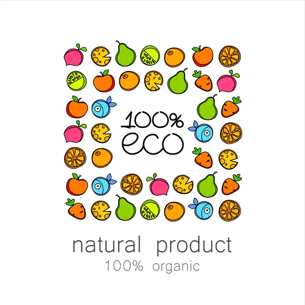 Producto logotipo orgánico — Vector de stock