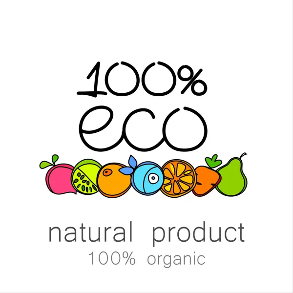 Product biologisch logo — Stockvector