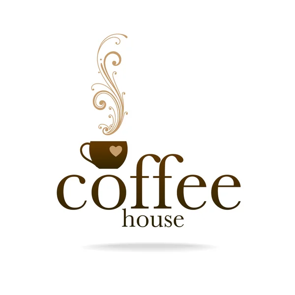 Logo de café — Vector de stock