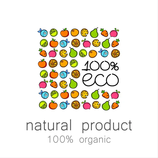Product organic logo — Stock Vector
