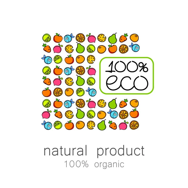 Producto logotipo orgánico — Vector de stock
