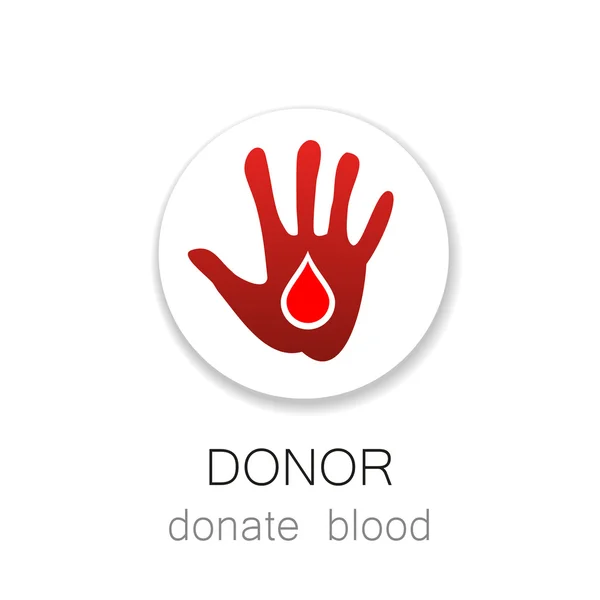 Donante donar sangre — Archivo Imágenes Vectoriales