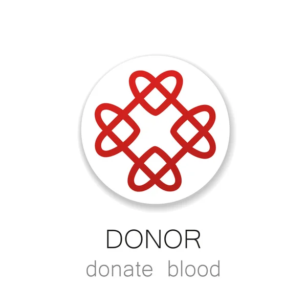 Bloed van de donor — Stockvector