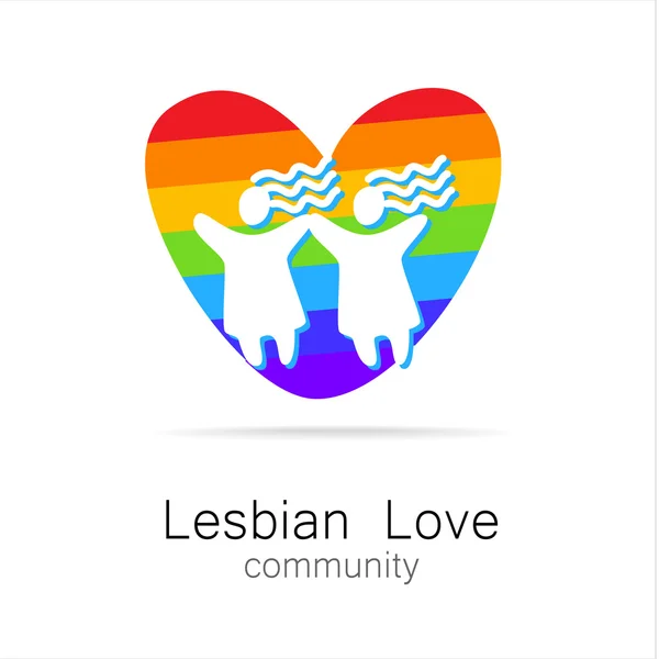Lesbianas amor — Vector de stock