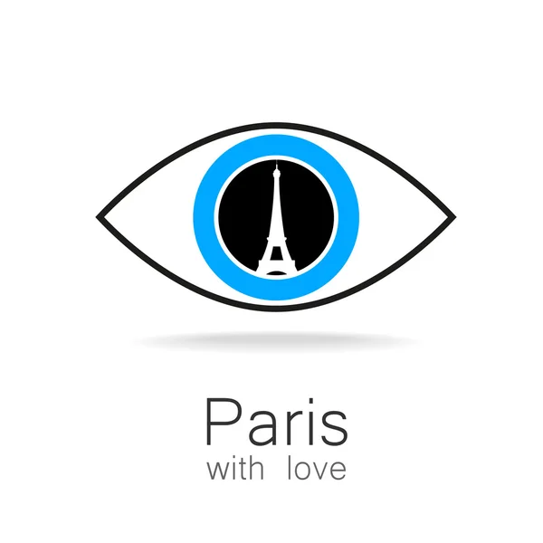 Paris com amor —  Vetores de Stock